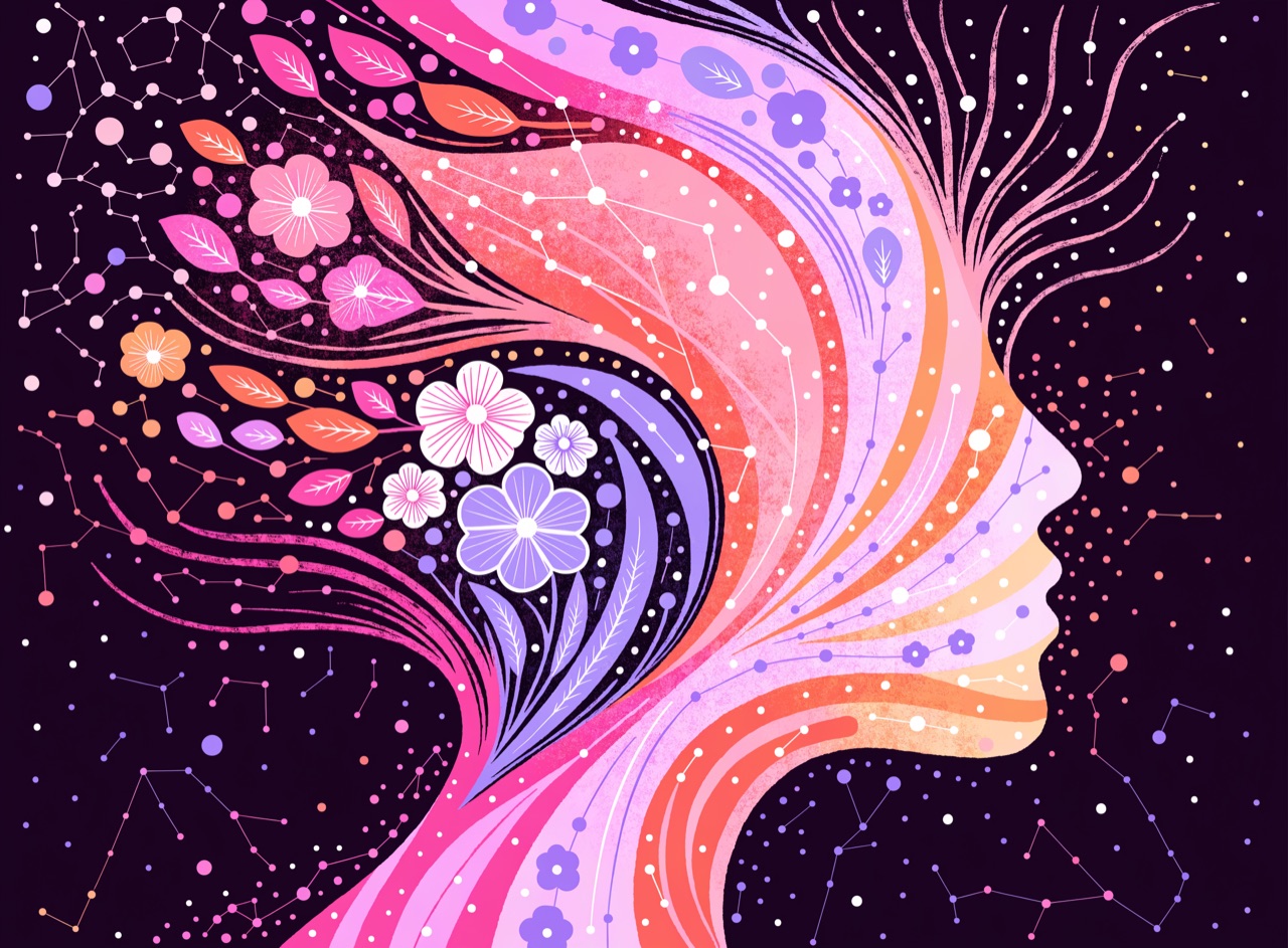 A stylized, AI-generated celestial illustration — for entertainment